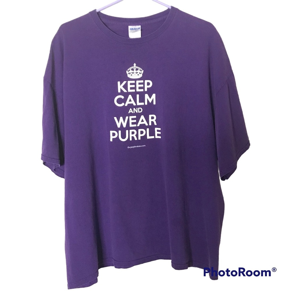 UNISEX Keep Calm and Wear Purple T -Shirt - 2X